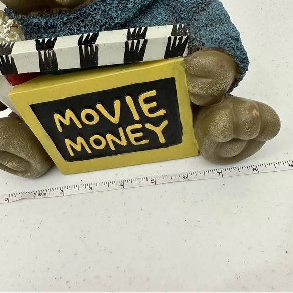 Cinematic Movie Bear Molded Vinyl Coin Bank Piggy Bank Theater Room Kitsch Decor - Picture 10 of 12